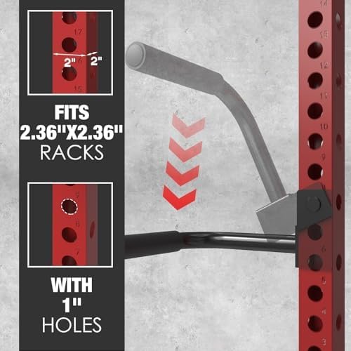 Mikolo Dip Bar Attachment for Squat Rack, Fit 2.36” x 2.36” ...