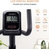 ECHANFIT Recumbent Exercise Bike with Pulse Sensor, 16 Level...