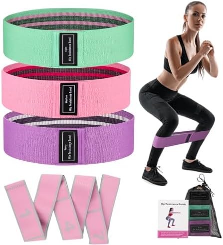 Fabric Resistance Bands Set,Exercise Bands for Legs and Boot...