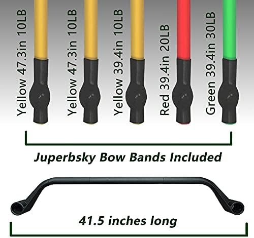Bow Portable Bar System and Home Gym Resistance Bands for Fu...