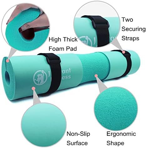 J Bryant Barbell Pad Set with 2 Ankle Straps for Cable Machi...