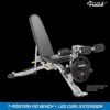 Weight Bench, 7-Position Adjustable Multi-Position Full-Body...