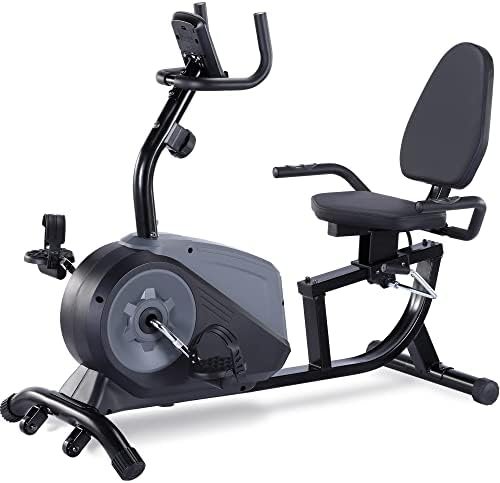 ECHANFIT Recumbent Exercise Bike with Pulse Sensor, 16 Level...