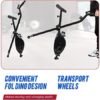 PayLessHere Exercise Bike Foldable Stationary Bike with 8 Le...