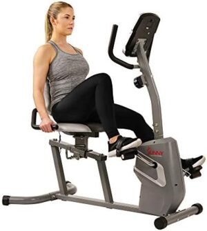 Sunny Health & Fitness Magnetic Recumbent Exercise Bike with...