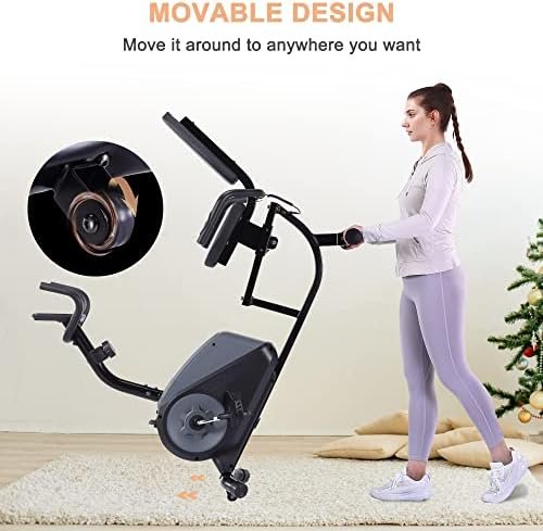 ECHANFIT Recumbent Exercise Bike with Pulse Sensor, 16 Level...