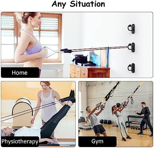 4PCS Wall Mount Workout Anchors, Resistance Bands Wall Ancho...