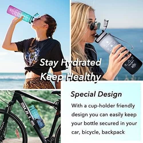 Enerbone 32 OZ Water Bottle, Leakproof BPA & Toxic Free, Mot...