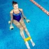 3 Pcs Rubber Pulling Ankle Strap for Swimming Yellow Ankle B...