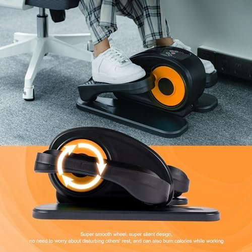 Under Desk Elliptical, Electric Foot Pedal Exerciser, Fully ...
