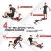 Goplus 4 in 1 Folding Rowing Machine, AB Crunch Workout Mach...