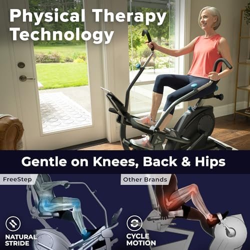 FreeStep LT1 Recumbent Cross Trainer Stepper - Zero-Impact E...