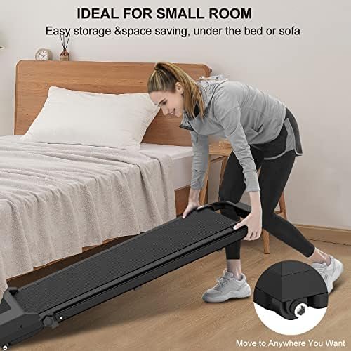 2 in 1 Foldable Treadmill, Walking Pad Treadmill for Home Of...