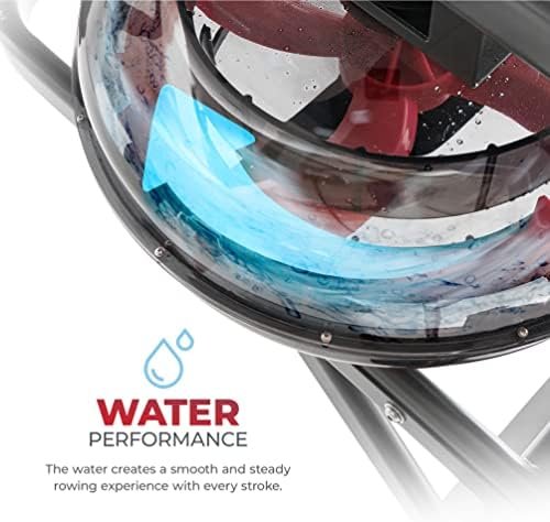 Sunny Health & Fitness Water Rowing Machine, Indoor Exercise...