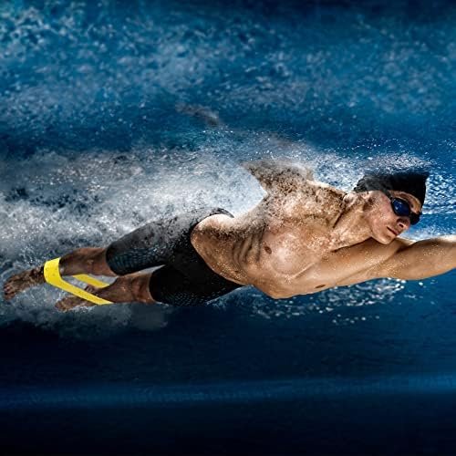 3 Pcs Rubber Pulling Ankle Strap for Swimming Yellow Ankle B...
