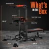 SQUATZ Pull-Up Workout Station with Bench - Multifunctional ...