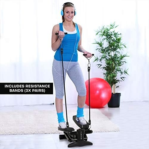 Mini Stepper & Stair Climber Machine - w/Resistance Bands Se...