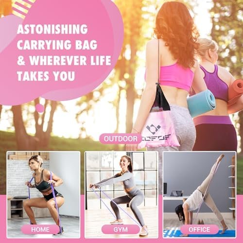 Pull Up Resistance Bands for Women, Thicken Dark Purple Pull...