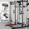 Power Cage Height Adjustable Squat Rack Home Gym Power Tower...