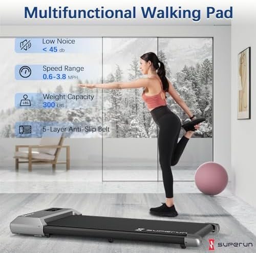 2024 Newest Walking Pad Treadmill, 2.5 HP Under Desk Treadmi...