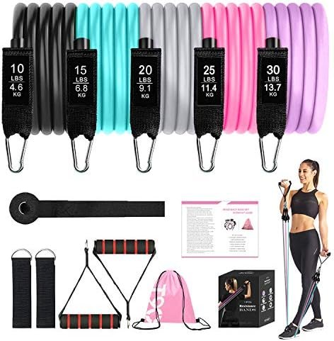 Exercise Resistance Bands Set for Women, Home Gym Fitness Wo...