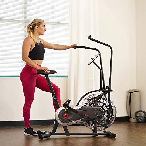 Sunny Health & Fitness Air Bike Fan Exercise Bike with Digit...