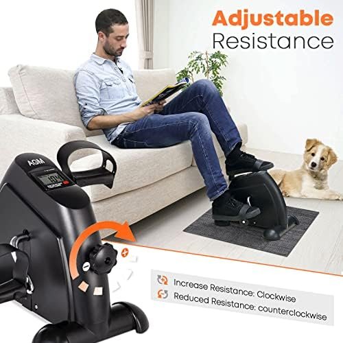 Mini Exercise Bike, AGM Under Desk Bike Pedal Exerciser Foot...