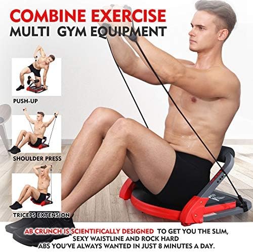 MBB 22 In 1 Foldable Ab Crunch Machine Automatic Rebound Abd...