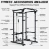 Power Cage, Power Rack with LAT Pulldown, Multi-Functional S...