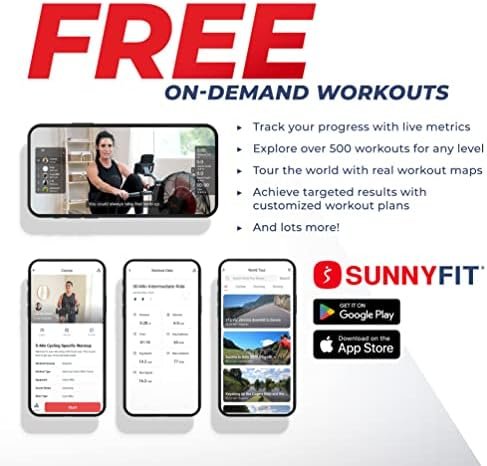 Sunny Health & Fitness Water Rowing Machine, Indoor Exercise...