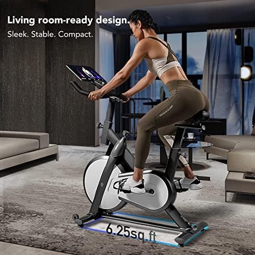 mobifitness Exercise Bike for Home I Indoor Stationary Bluet...