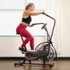 Sunny Health & Fitness Air Bike Fan Exercise Bike with Digit...