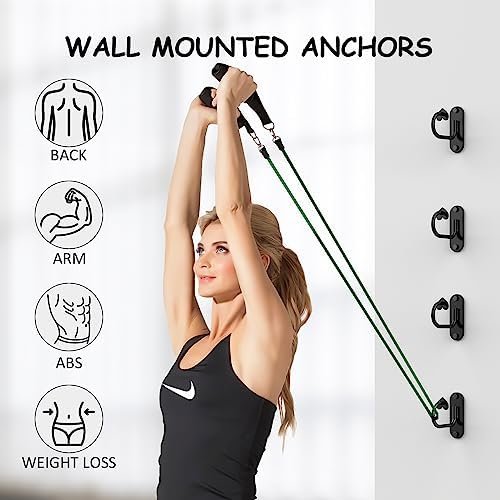 4PCS Wall Mount Workout Anchors, Resistance Bands Wall Ancho...