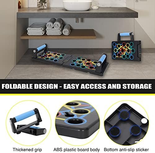 Push Up Board 9 in 1 Home Workout Equipment Multi-Functional...