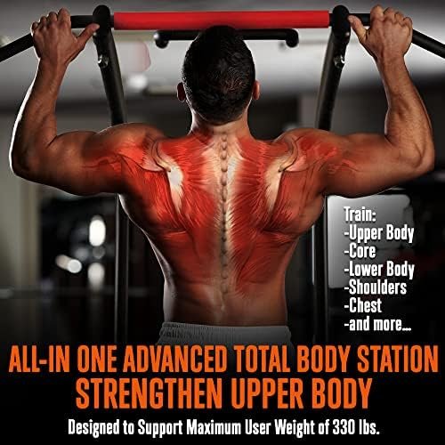SQUATZ Pull-Up Workout Station with Bench - Multifunctional ...
