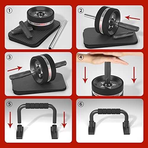 Ab Rollers Wheel Kit, Exercise Wheel Core Strength Training ...