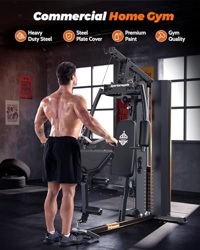 Sportsroyals Home Gym, Exercise Equipment with 154LBS Weight...