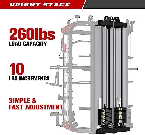 RitFit BPC05 Light Commercial Smith Machine, 2000LBS All-in-...