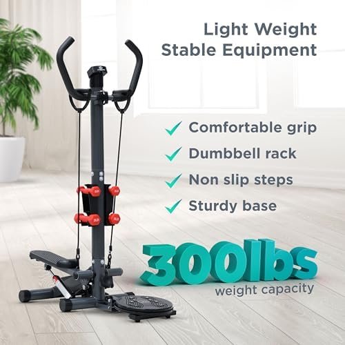 Multi-Function Mini Stepper 300+ lb Capacity - Exercise Step...