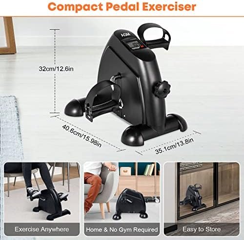 Mini Exercise Bike, AGM Under Desk Bike Pedal Exerciser Foot...
