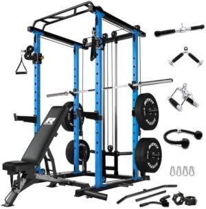 RitFit Multi-function Squat Rack Power Cage PPC03 with Cable...