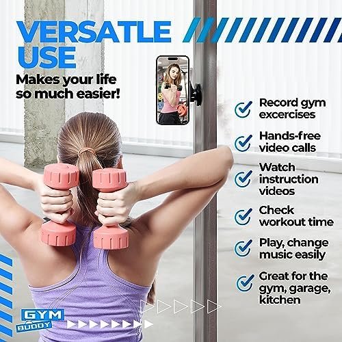 Gym Buddy Magnetic Phone Mount for Gym Premium Quality - Hea...