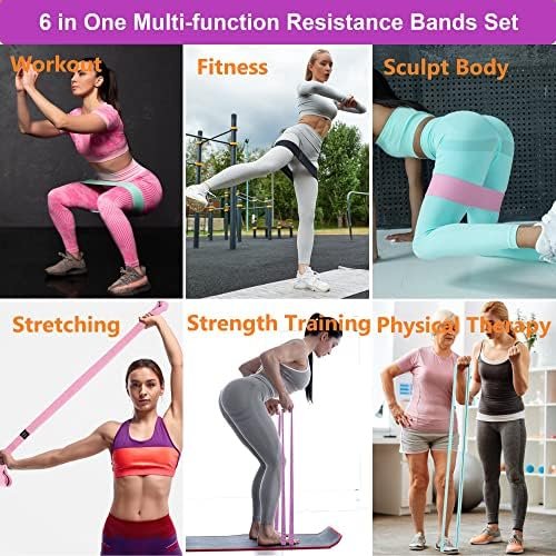 Resistance Bands for Working Out,6pcs Fabirc Resistance Band...