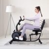 ECHANFIT Recumbent Exercise Bike with Pulse Sensor, 16 Level...