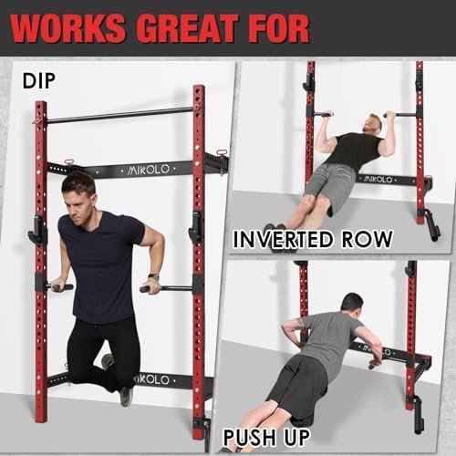 Mikolo Dip Bar Attachment for Squat Rack, Fit 2.36” x 2.36” ...