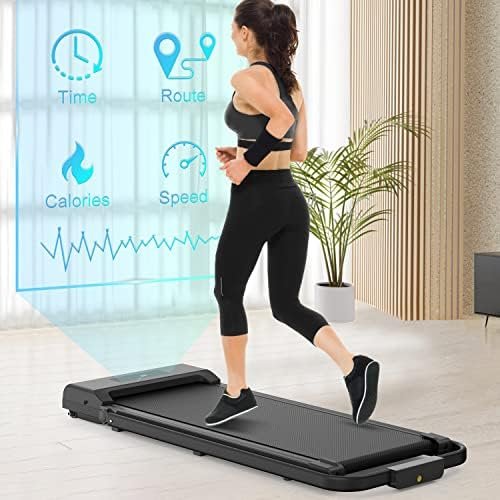 2 in 1 Foldable Treadmill, Walking Pad Treadmill for Home Of...