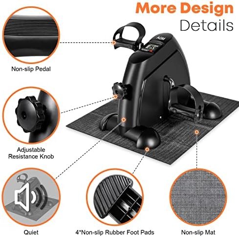 Mini Exercise Bike, AGM Under Desk Bike Pedal Exerciser Foot...