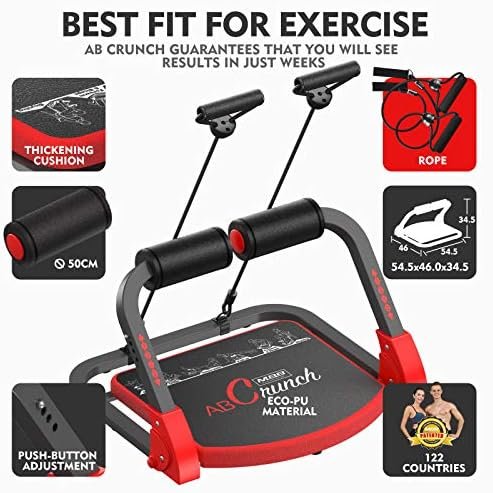 MBB 22 In 1 Foldable Ab Crunch Machine Automatic Rebound Abd...