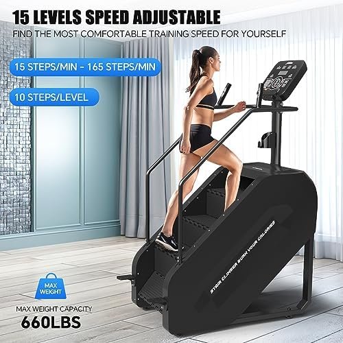 Stair Stepper with LED Screen, Commercial Grade Stepmill Exe...