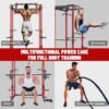 Power Cage, Multi-Functional Power Rack with LAT Pulldown Ca...